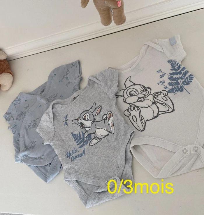 Lot de 3 bodies Disney 0/3mois - photo numéro 1