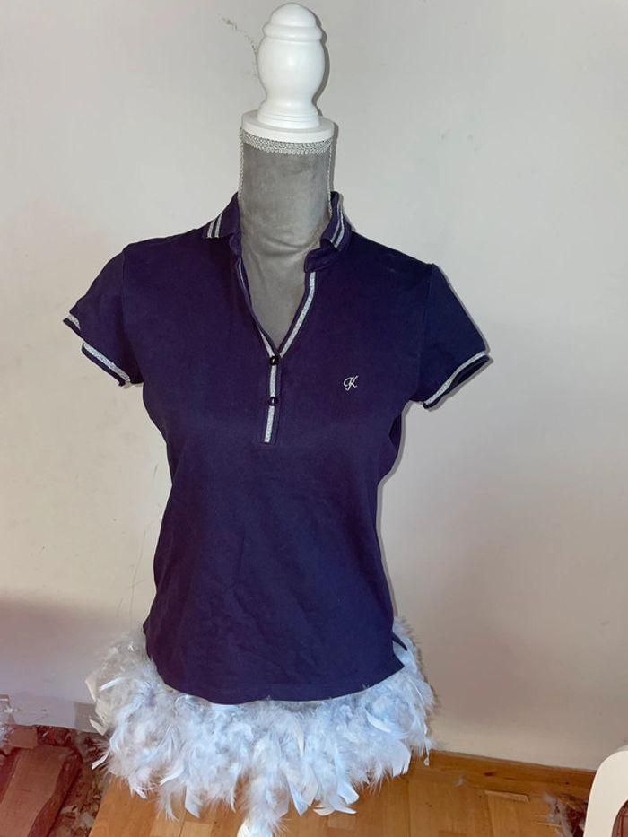 Polo « kaporal » bleu marine et argentée taille M - photo numéro 1