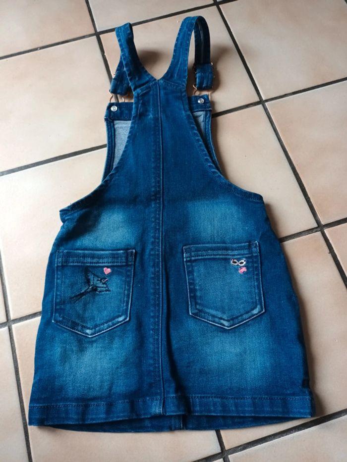 Robe salopette jeans 4 ans - photo numéro 2