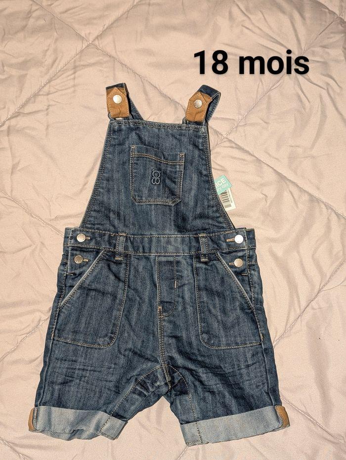 Salopette en jeans 18 mois neuf