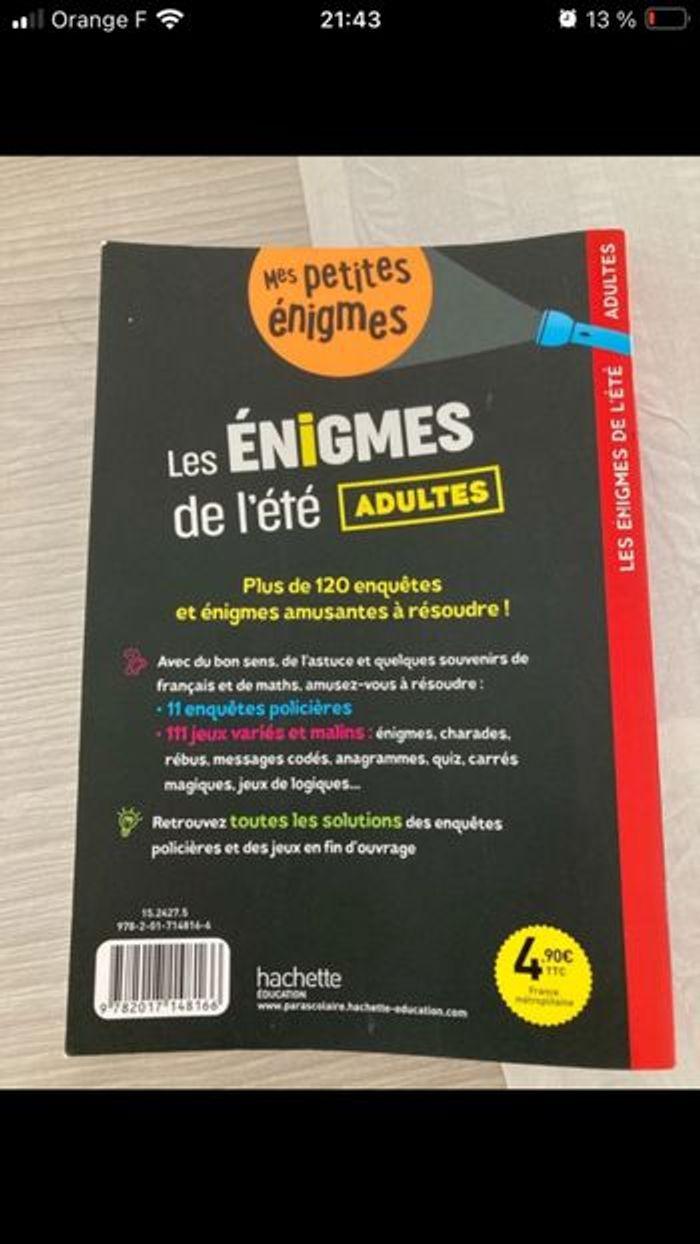 Livre  d’énigmes - photo numéro 2