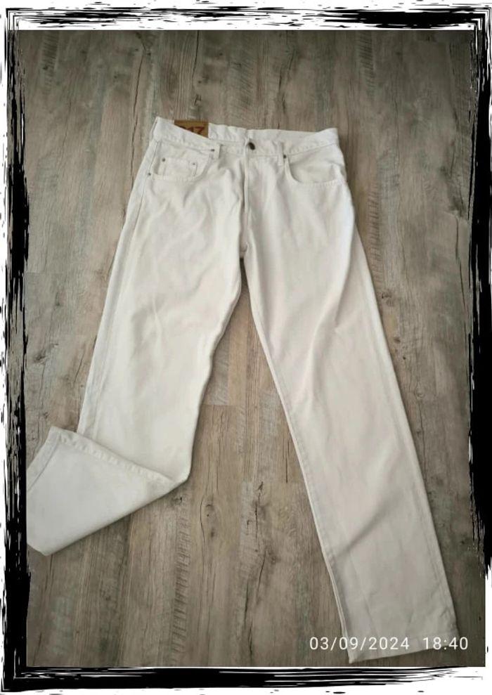 Jeans blanc coupe droite C17 taille 44 (34us) - photo numéro 3