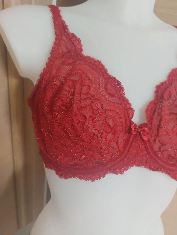 Soutien gorge 90C rouge - photo numéro 2