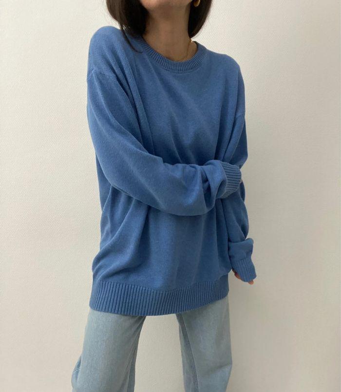 Oversized pull long bleu - photo numéro 4