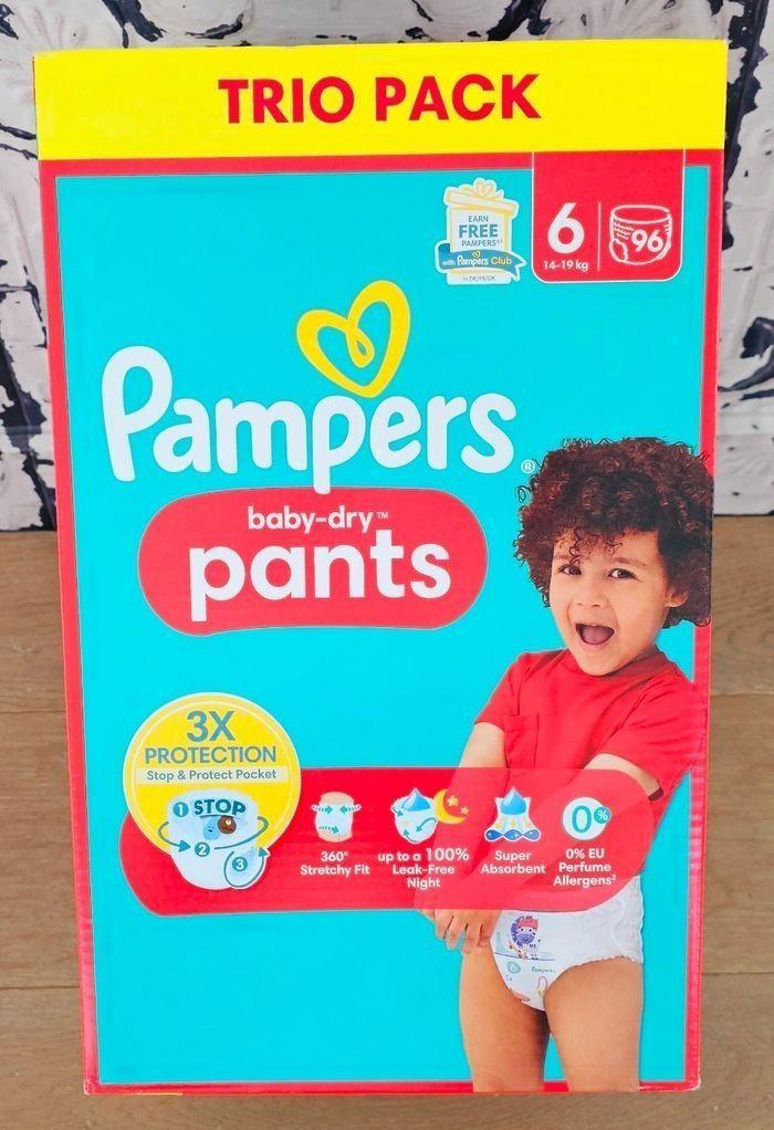 Trio Pack de 96 Pants Pampers Baby-dry Taille 6 - de 14 à 19 kg - photo numéro 3