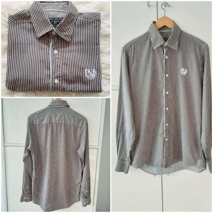 Chemise a rayures beige marron Royal Polo Club. T L. Neuve. - photo numéro 1