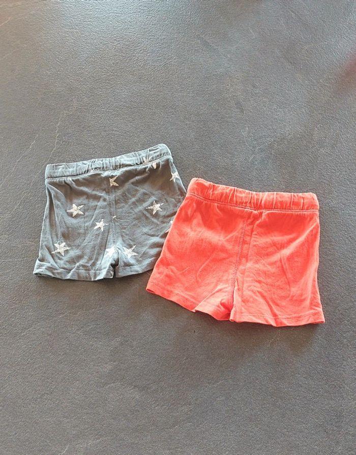 Lot de 2 shorts bébé 9 mois - photo numéro 2