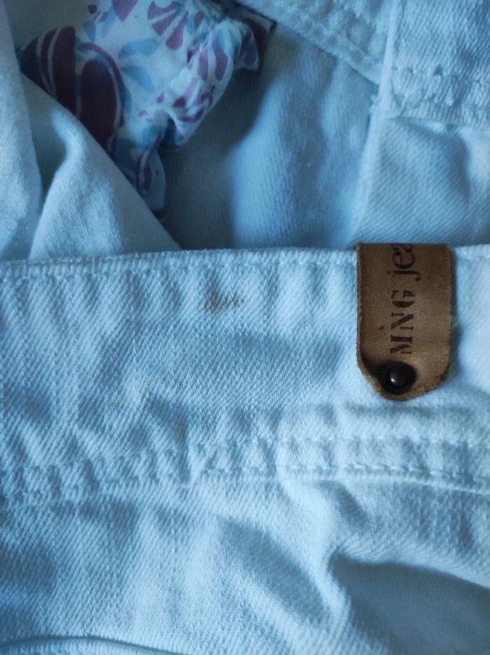 Mango jeans blanc effet large très bon état - photo numéro 9