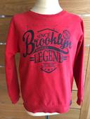 Sweat Brooklyn rouge 8/10 ans