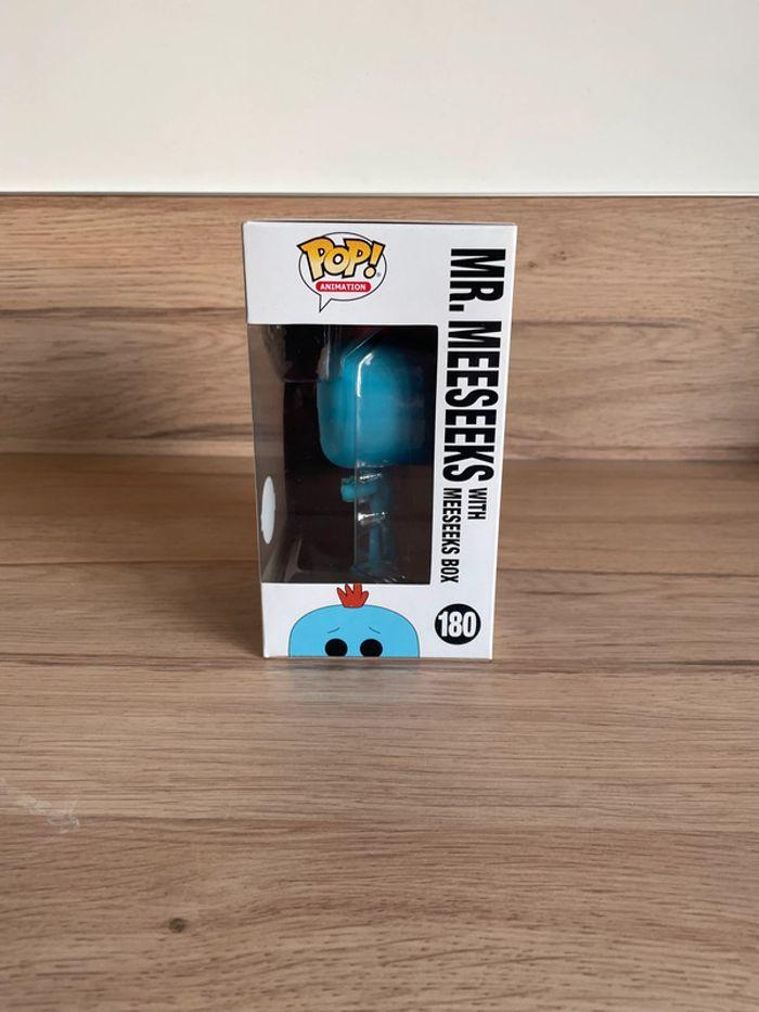 Figurine Funko Pop Rick et Morty : Mr. Meeseeks with Meeseeks Box Exclusive 180 - photo numéro 2