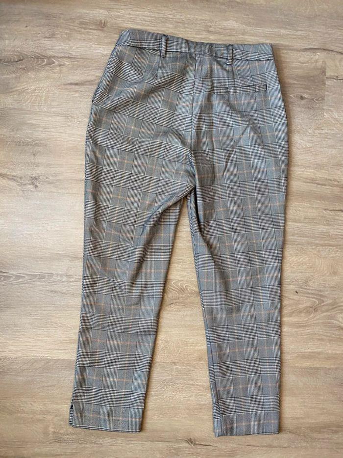 Pantalon chino à carreaux gris et beige Pimkie taille 34 / XS - photo numéro 4