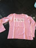 T shirt rose Kiabi manches longues