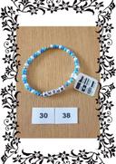 Bracelet perle bleu amour Claire's