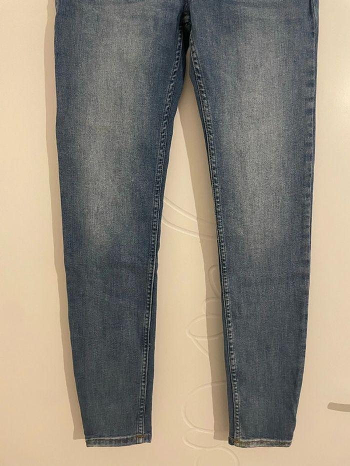 Jean bleu clair extensible taille haute coupe skinny mango taille 36 - photo numéro 4