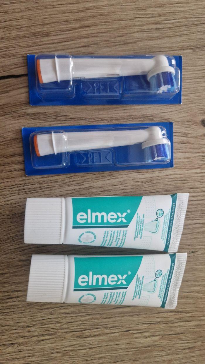 Tête brosse a dent oral b dentifrice elmex