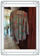 Chemise beige motif fleuri taille S/M