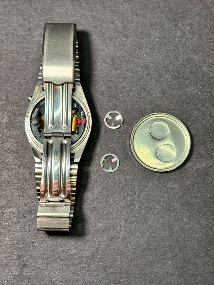 Montre vintage Collins 1970 métal watch led ancienne - photo numéro 10