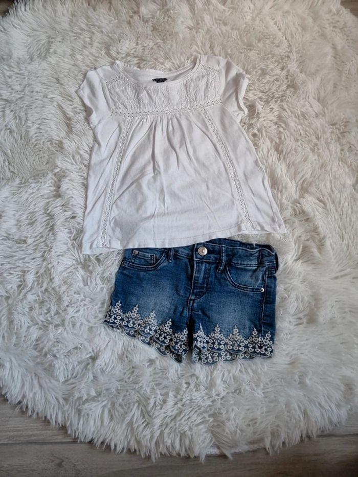 Lot t-shirt kiabi 4ans et short 4/5 &denim - photo numéro 1