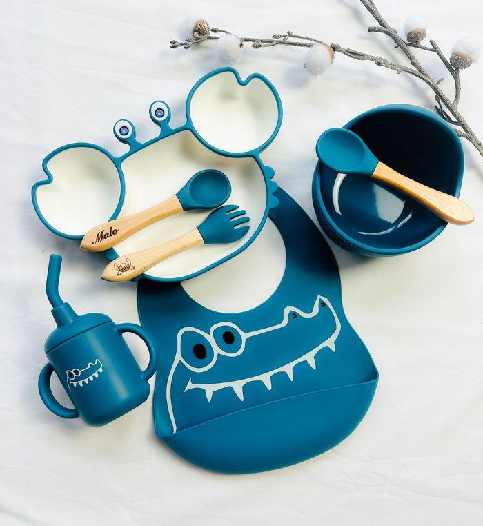 Set pour bébé repas en silicone - photo numéro 2