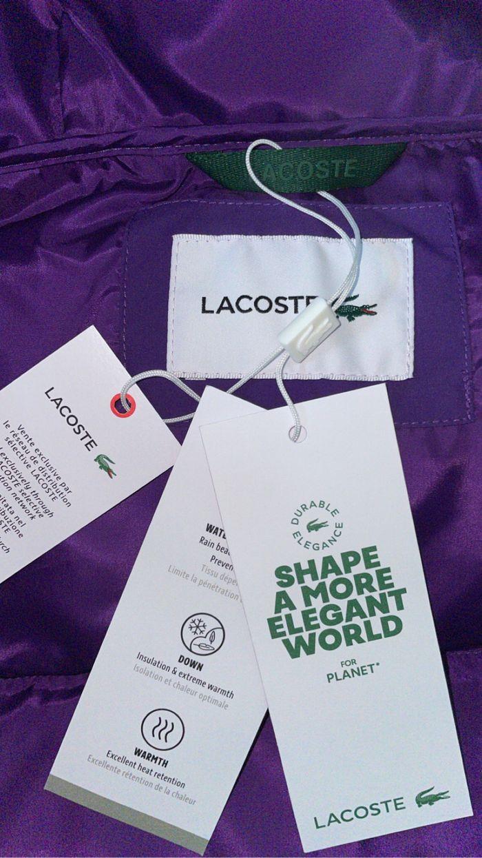 Doudoune Lacoste violette Taille L (54-FR) - photo numéro 3