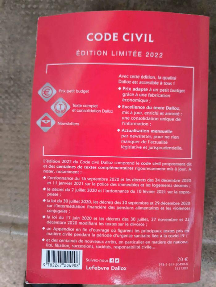 Code civil édition 2022 - photo numéro 2