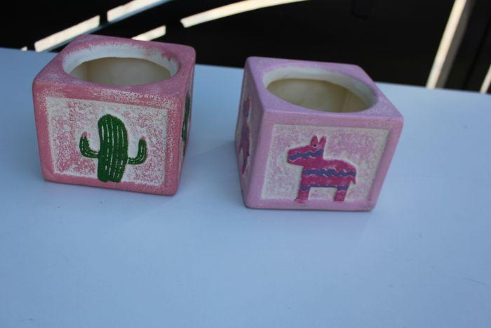 Lot 2 pots rangement cactus licorne - photo numéro 5