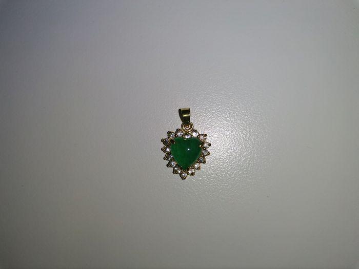 Pendentif cœur jade - photo numéro 1