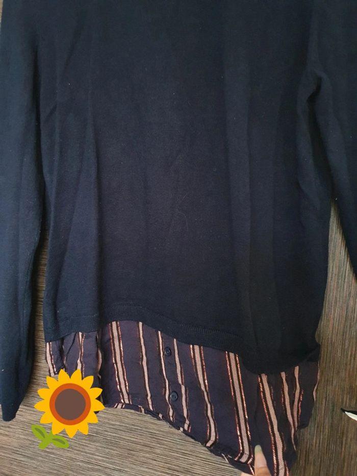 🌻Pull bleu marine taille S Camaïeu parfait état - photo numéro 3