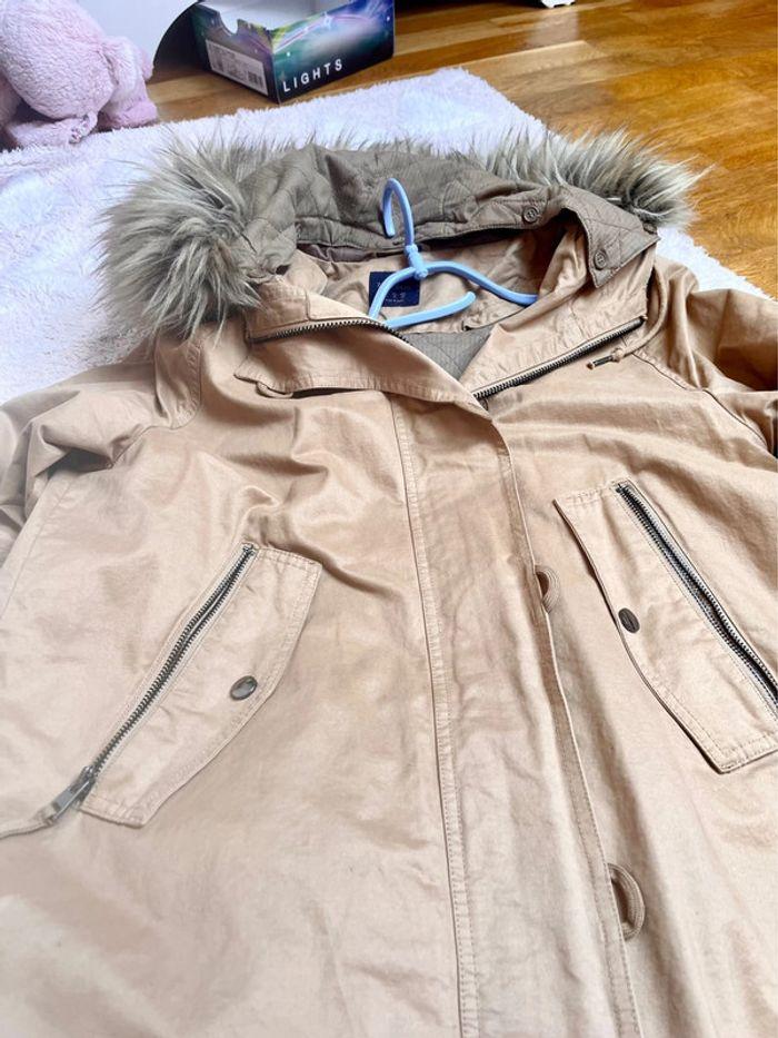 Zara Parka capuche fausse fourrure femme M parfait état - photo numéro 7