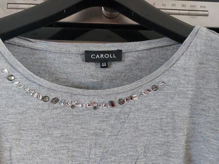 Tee-shirt caroll gris manches  longues - photo numéro 4