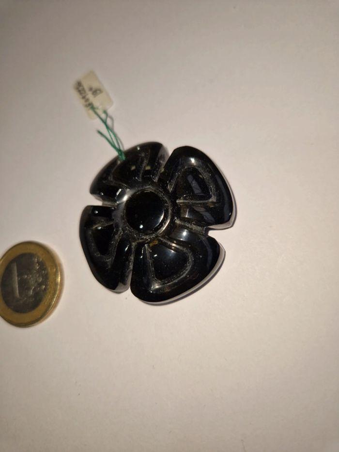 Pendentif obsidienne dorée Mexique Toetihuacan - photo numéro 5