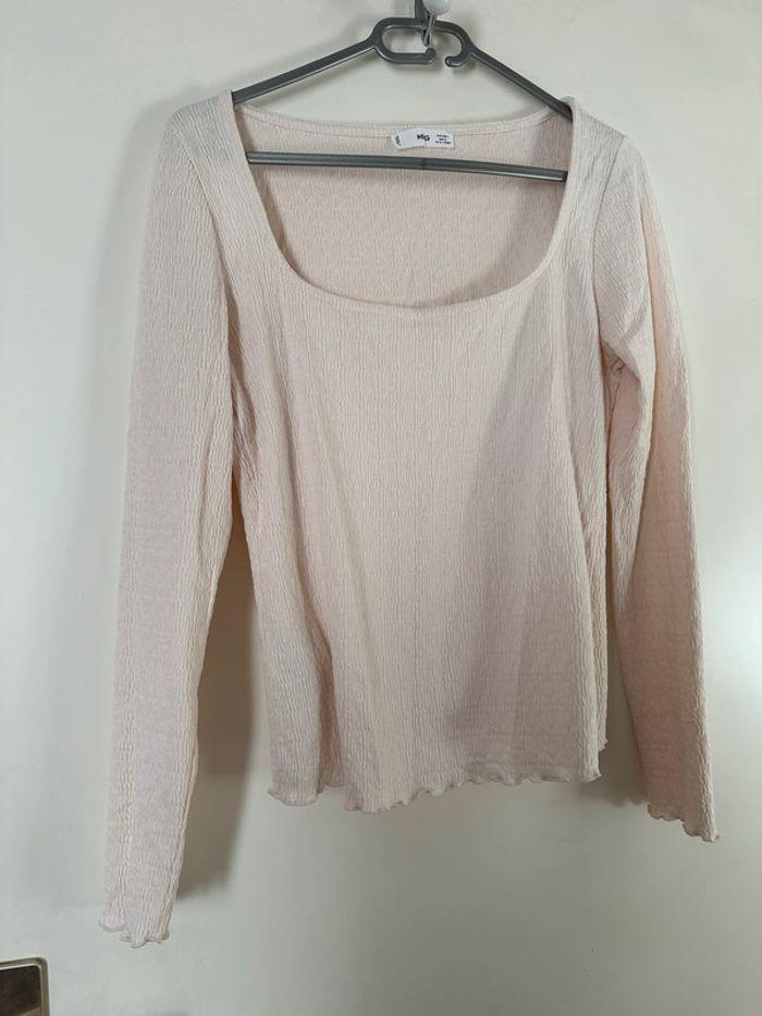 Pull en coton texturé écru - Mango - photo numéro 1