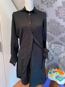 Robe chemise tunique originale portefeuille noire