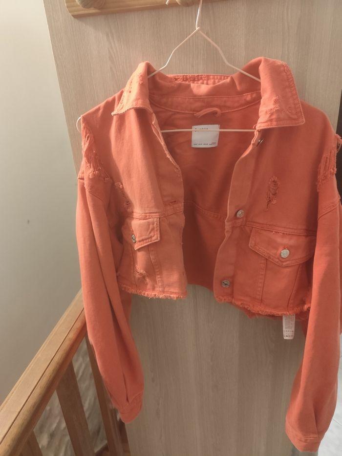 Bershka veste courte corail