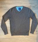 Pull col V marron Tom Tailor taille S