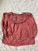 Blouse fille vieux rose 2-3 ans