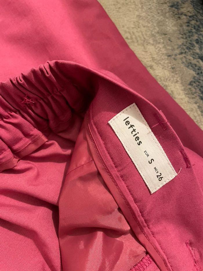 Pantalon droit taille haute rose - photo numéro 10