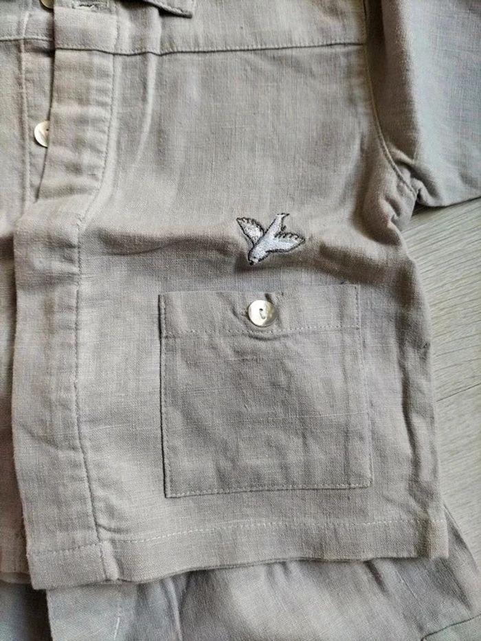 Ensemble veste et pantalon en lin gris souris Arthur et Felicie baby 55%lin - photo numéro 3