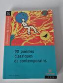 Livre 90 poèmes classiques et contemporains