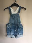 H&M salopette short en jean 86 cm