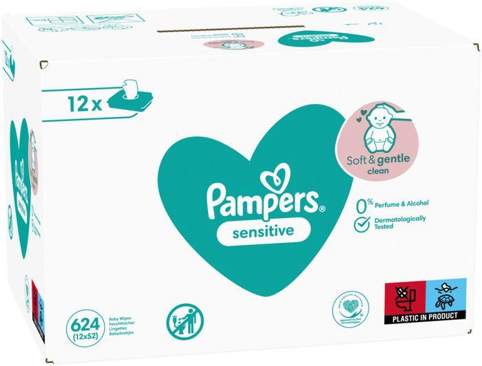 1 carton de lingettes Pampers sensitive