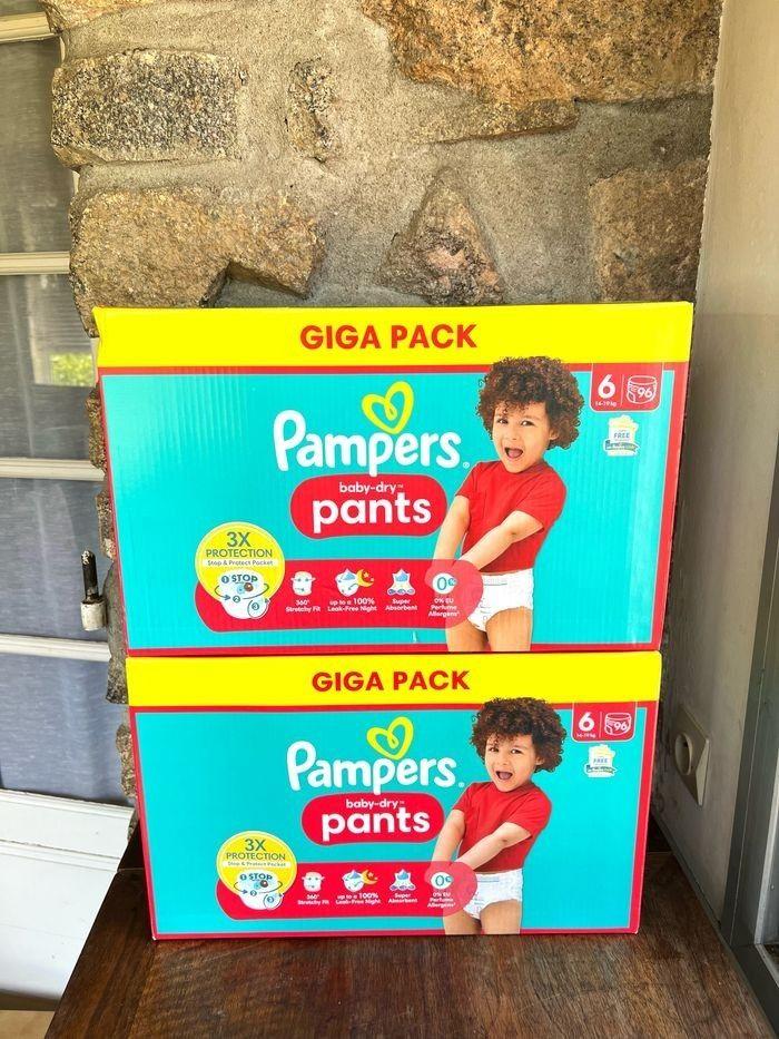 Lot 2 cartons Pampers Taille 6 : 192 Culottes couches Pants - photo numéro 4