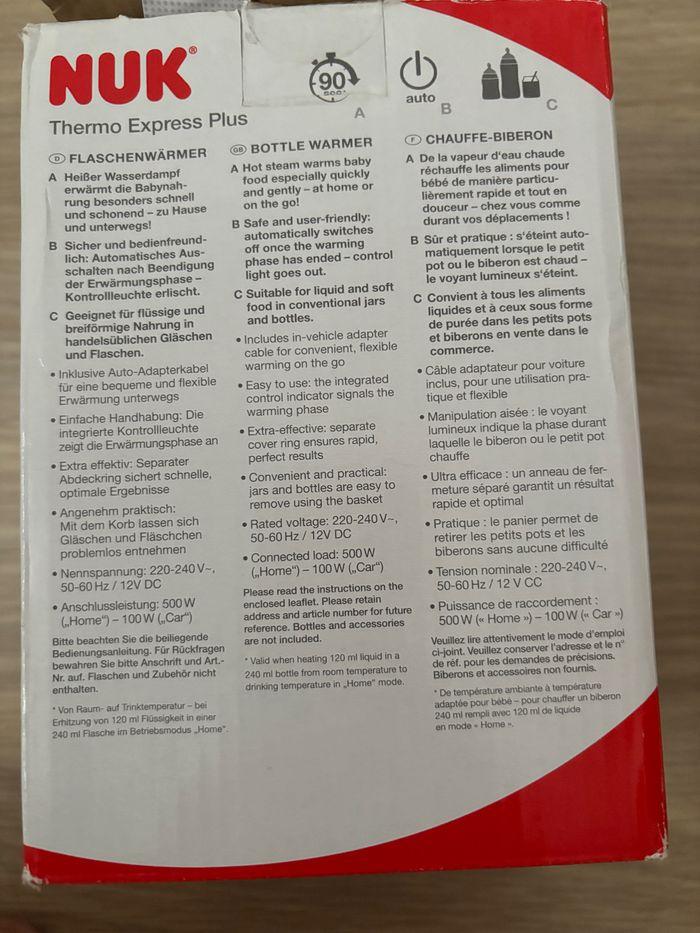 Chauffe biberon - NUK Thermo express plus - photo numéro 4