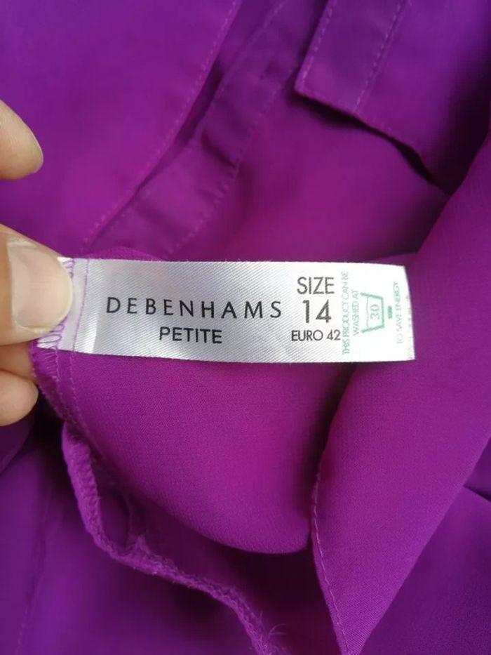 Chemise voile à jabot, violet, Debenhams, Petite Collection, 42 - photo numéro 7