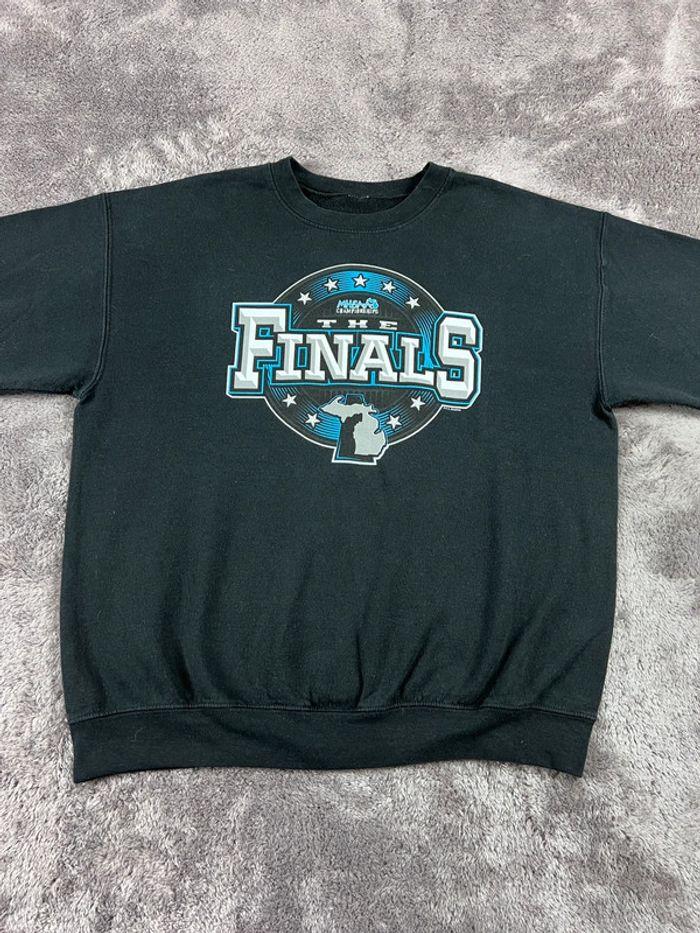 👕 Sweat University Rare Vintage y2k 90s 2000s MHSAA Championships Finals Noir Taille M 👕 - photo numéro 6