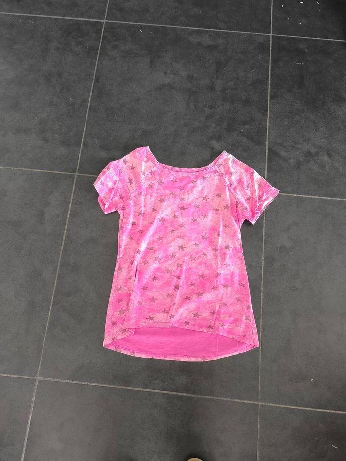 Tee shirt rose étoiles