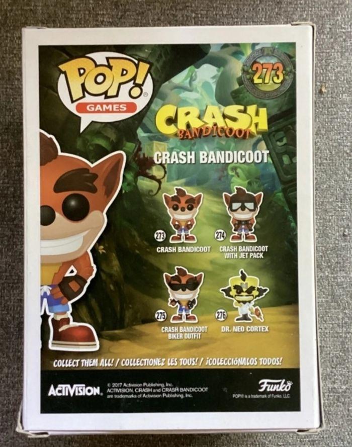 Figurine Funko POP officielle 273 Crash Bandicoot Flocked - photo numéro 3