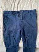 Pantalon en lin bleu (55%) okaidi 14 ans