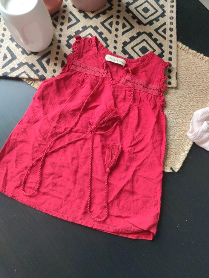 Chemise sans manche rouge - photo numéro 1