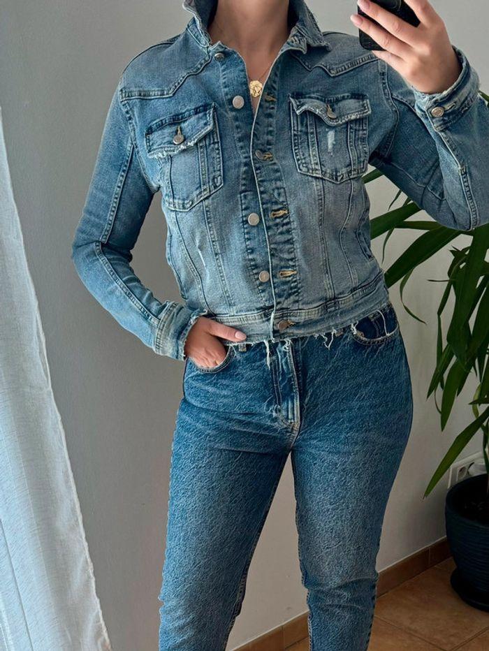 Veste en jean Zara, taille S - photo numéro 4